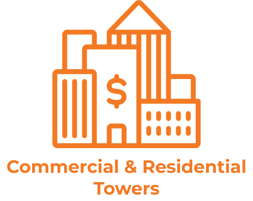 Commercial & Residential towers icon
